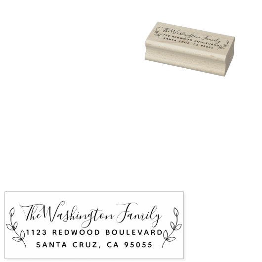 Familienskript & handGezeichnet Kleider-Rücksendea Gummistempel (Stempel)