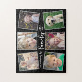 Familienskript Herz-FotoCollage Puzzle (Vertikal)