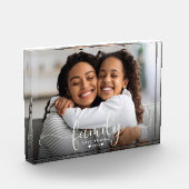 Familienskript Muttertochter Moderne Custom Fotoblock (Links)