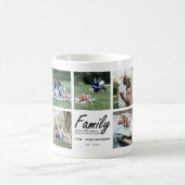 Familienskript Schwarzes Zitat Foto Collage Keepak Kaffeetasse (Mittel)