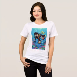 Familienspaß beim Tauchen Tri-Blend Shirt