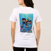 Familienspaß beim Tauchen Tri-Blend Shirt (Rückseite)