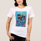 Familienspaß beim Tauchen Tri-Blend Shirt (Vorderseite)