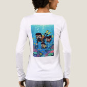 Familienspaß beim Tauchen Tri-Blend Shirt (Rückseite)