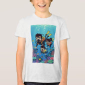 Familienspaß beim Tauchen Tri-Blend Shirt (Vorderseite)