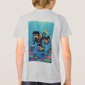 Familienspaß beim Tauchen Tri-Blend Shirt (Rückseite)