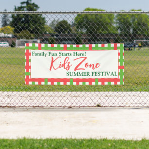 Familienspass! Custom Kids Zone Summer Festival Banner
