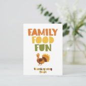 Familienspass Türkei Erntedank Fest Einladung Postkarte (Stehend Vorderseite)