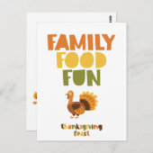 Familienspass Türkei Erntedank Fest Einladung Postkarte (Vorne/Hinten)