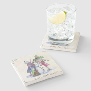 Familienspass Weihnachten Steinuntersetzer