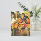 Familienspass zu Halloween Postkarte (Stehend Vorderseite)