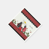 Familienspaziergang Ladybug Serviette (Ecke)