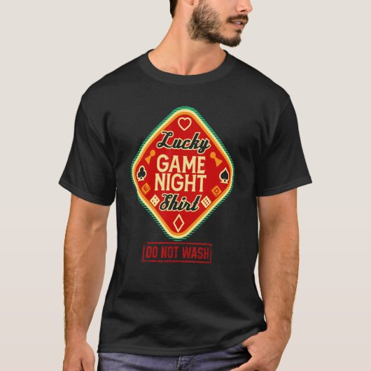 Familienspiel Nacht Glücksspiel Nacht T-Shirt (Vorderseite)