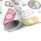 Familienspielabend Sommercamp-Board-Game-Campingpl Geschenkpapier (Rolleneckpunkt)