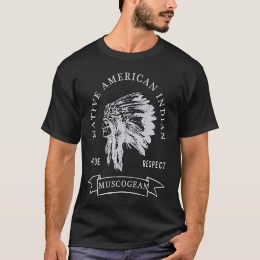 Familienstamm Muscogean Indianerstamm Prid Amerika T-Shirt (Vorderseite)