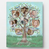 Familienstammbaum 8 Bilder + Name leicht Fotoplatte (Vorderseite)