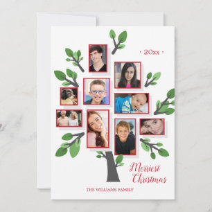 Familienstammbaum-Fotoweihnachtskarte Feiertagskarte