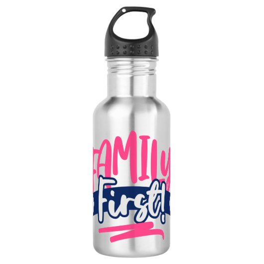 Familienstelle Edelstahlflasche (Vorderseite)