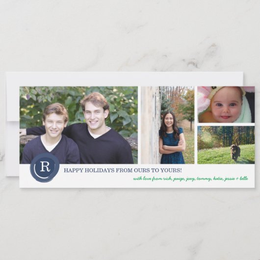 Familienstelle Feiertagskarte (Vorderseite)