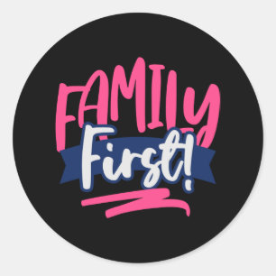 Familienstelle Runder Aufkleber