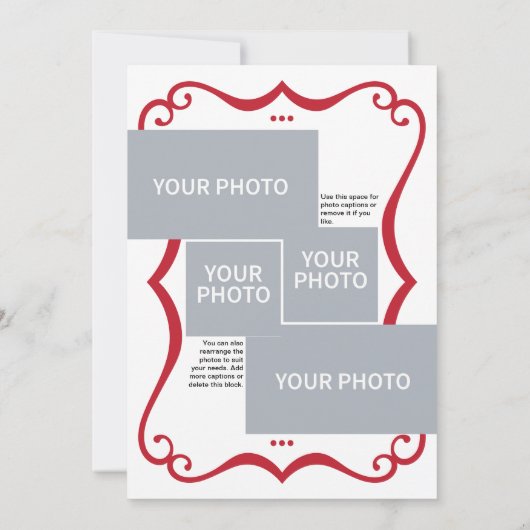 Familienstörung Ferienkarte mit Fotos Dankeskarte (Rückseite)