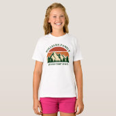 Familienstrecken Berge Sunset Custom Girls T-Shirt (Vorne ganz)