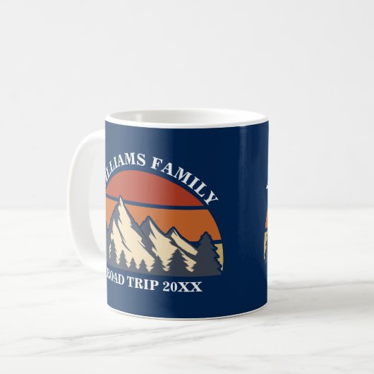 Familienstreit Vacacation Mountains Custom Wieders Kaffeetasse (Vorderseite Links)