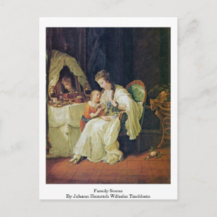 Familienszene von Johann Heinrich Wilhelm Tischbei Postkarte