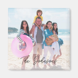 Familientag Moderner Foto Name Personalisiert Magnet