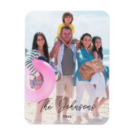 Familientag Modernes Foto Name Custom Kühlschrank Magnet