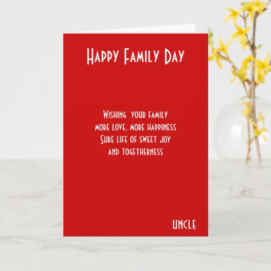 FAMILIENTAGEL KARTE (Gelbe Blume)