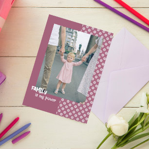 Familientags-Tag-Foto-Feiertagskarte Feiertagskarte
