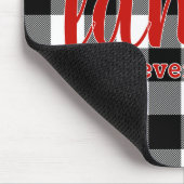 Familientext auf Buffalo Kariert Mousepad (Ecke)