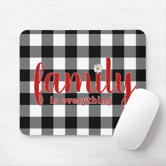 Familientext auf Buffalo Kariert Mousepad (Mit Mouse)
