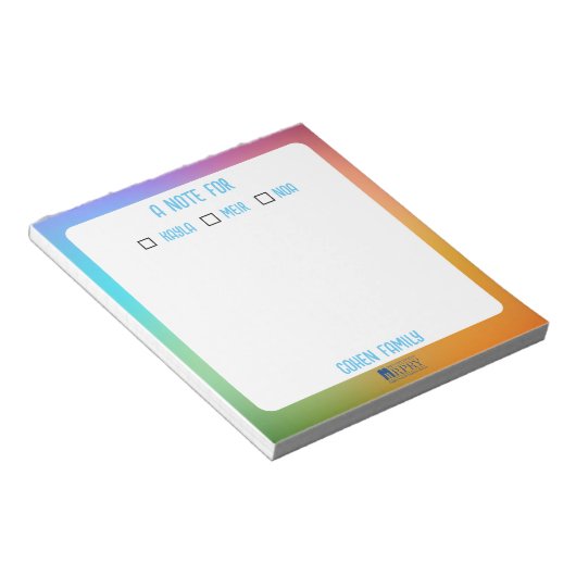 Familientext Notizblock (angewinkelt)