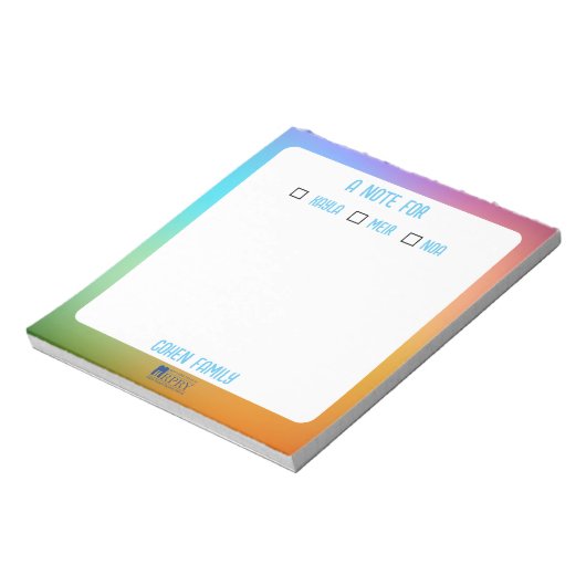 Familientext Notizblock (Rotiert)