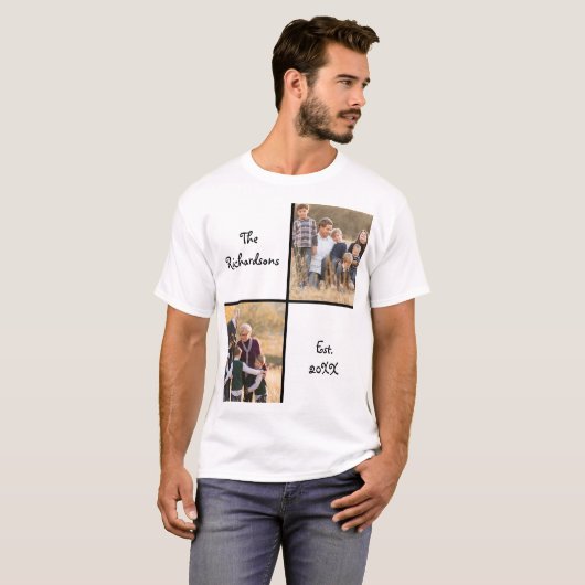 Familienthema Fotocollage T-Shirt (Vorne ganz)