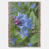 Familienthema Virginia Bluebell Decke (Vorderseite Vertikal)