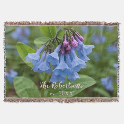 Familienthema Virginia Bluebell Decke (Vorderseite)