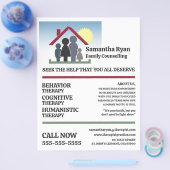 Familientherapie-Design, Psychotherapeut, Therapie Flyer (Einzeln)