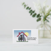 Familientherapie-Design, Psychotherapeut Visitenkarte (Stehend Vorderseite)