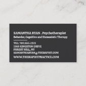 Familientherapie-Design, Psychotherapeut Visitenkarte (Rückseite)
