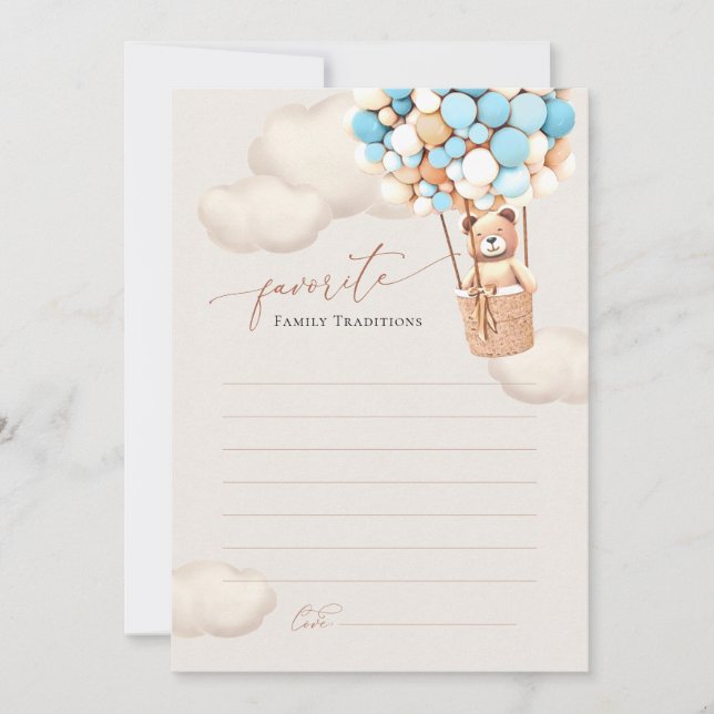 Familientraditionen Bear Balloons Babydusche (Vorderseite)