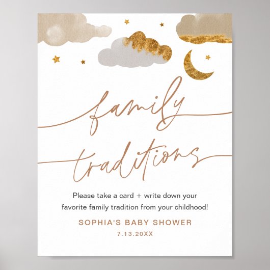 Familientraditionen signieren Twinkle Star Baby Du Poster (Vorne)