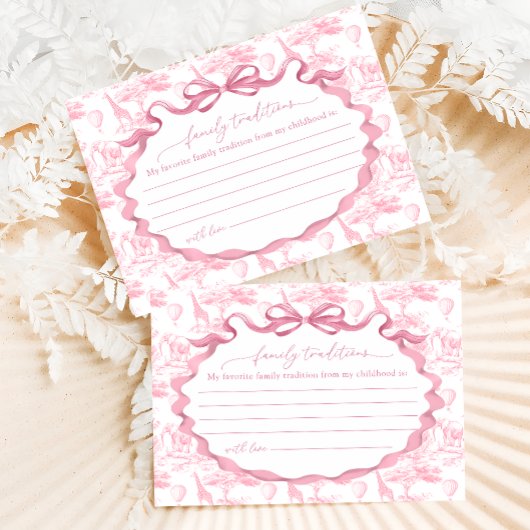 Familientraditionen Toile Pink Safari Begleitkarte