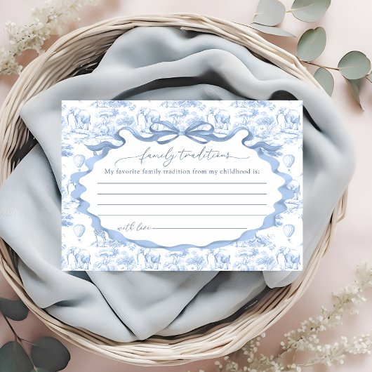 Familientraditionen Toile Safari Begleitkarte