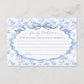 Familientraditionen Toile Safari Begleitkarte (Vorderseite)