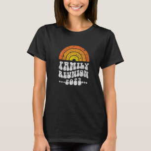 Familientreffen 2023 Retro Hippie Regenbogen T-Shirt