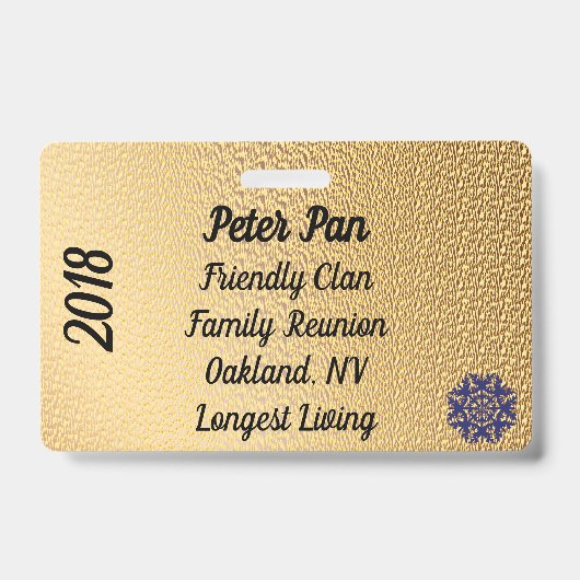 Familientreffen Ausweis (Vorderseite)