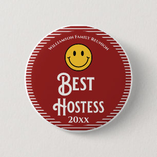 Familientreffen-Auszeichnung Beste Gastgeberin Button